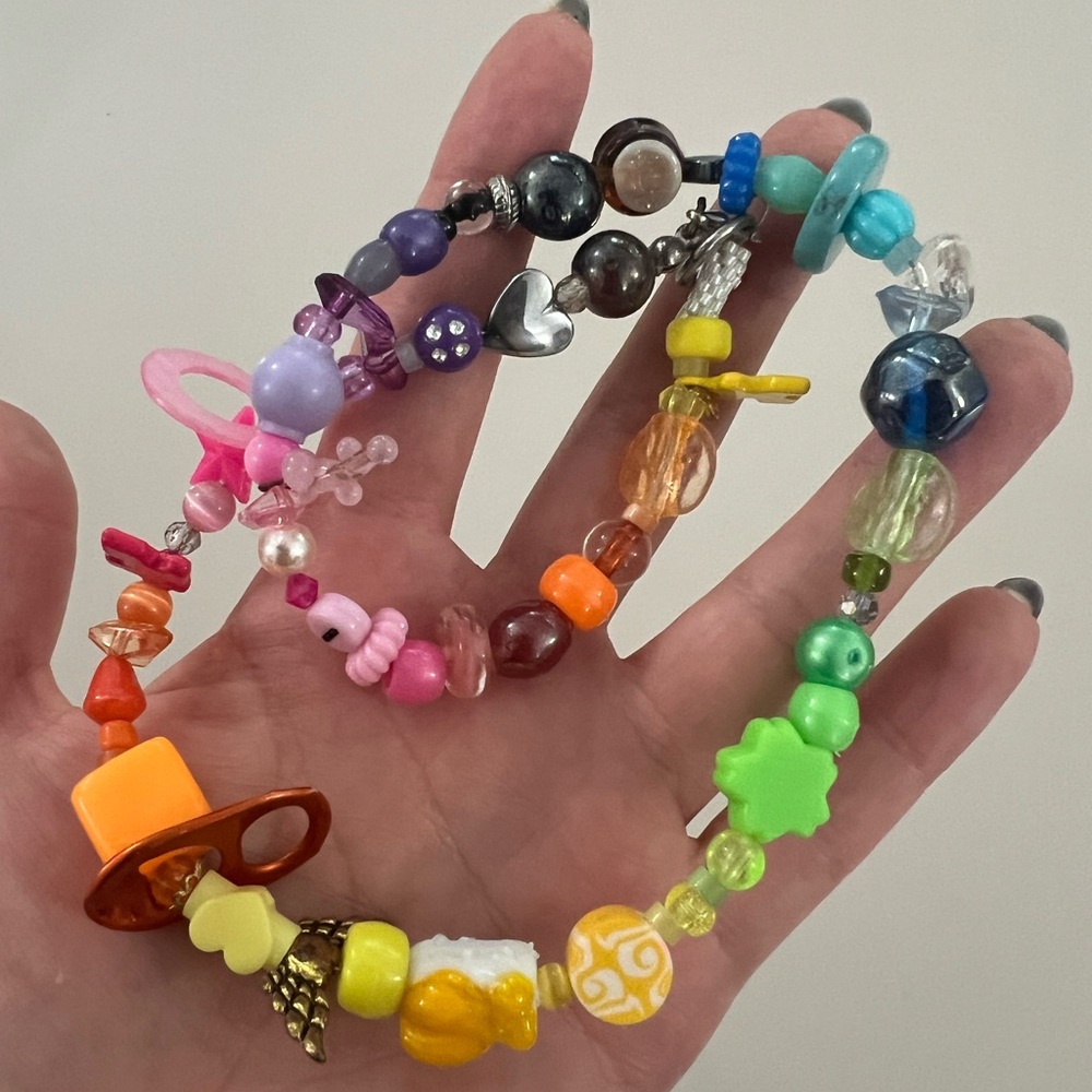 Handmade Rainbow Charm Necklace Brand New